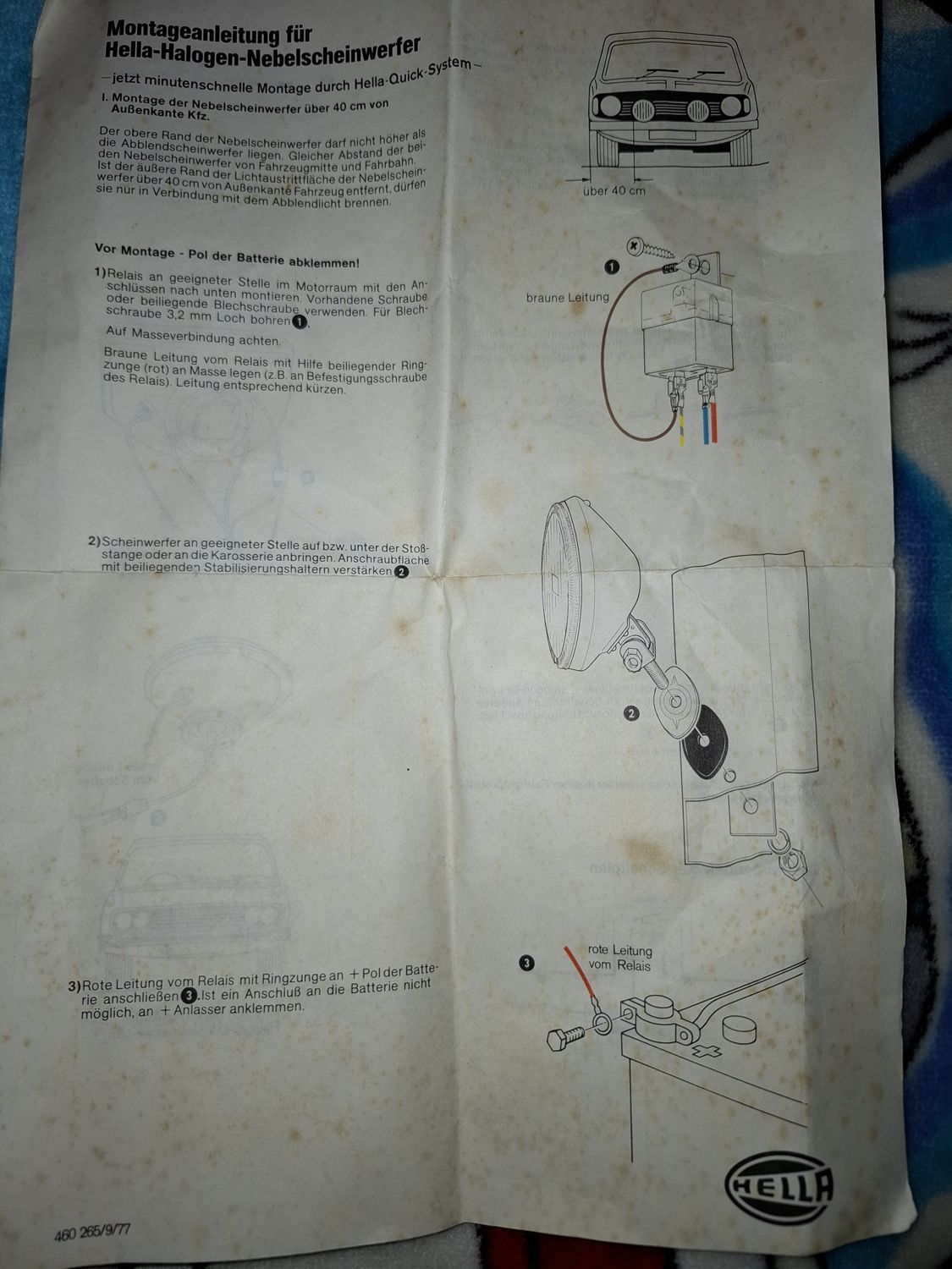 The Hella instructions