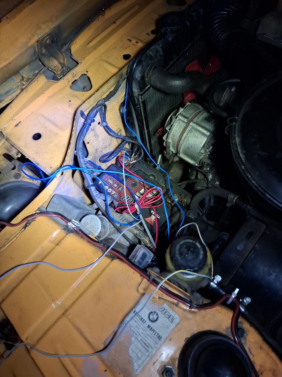 Wiring in the engine bay
