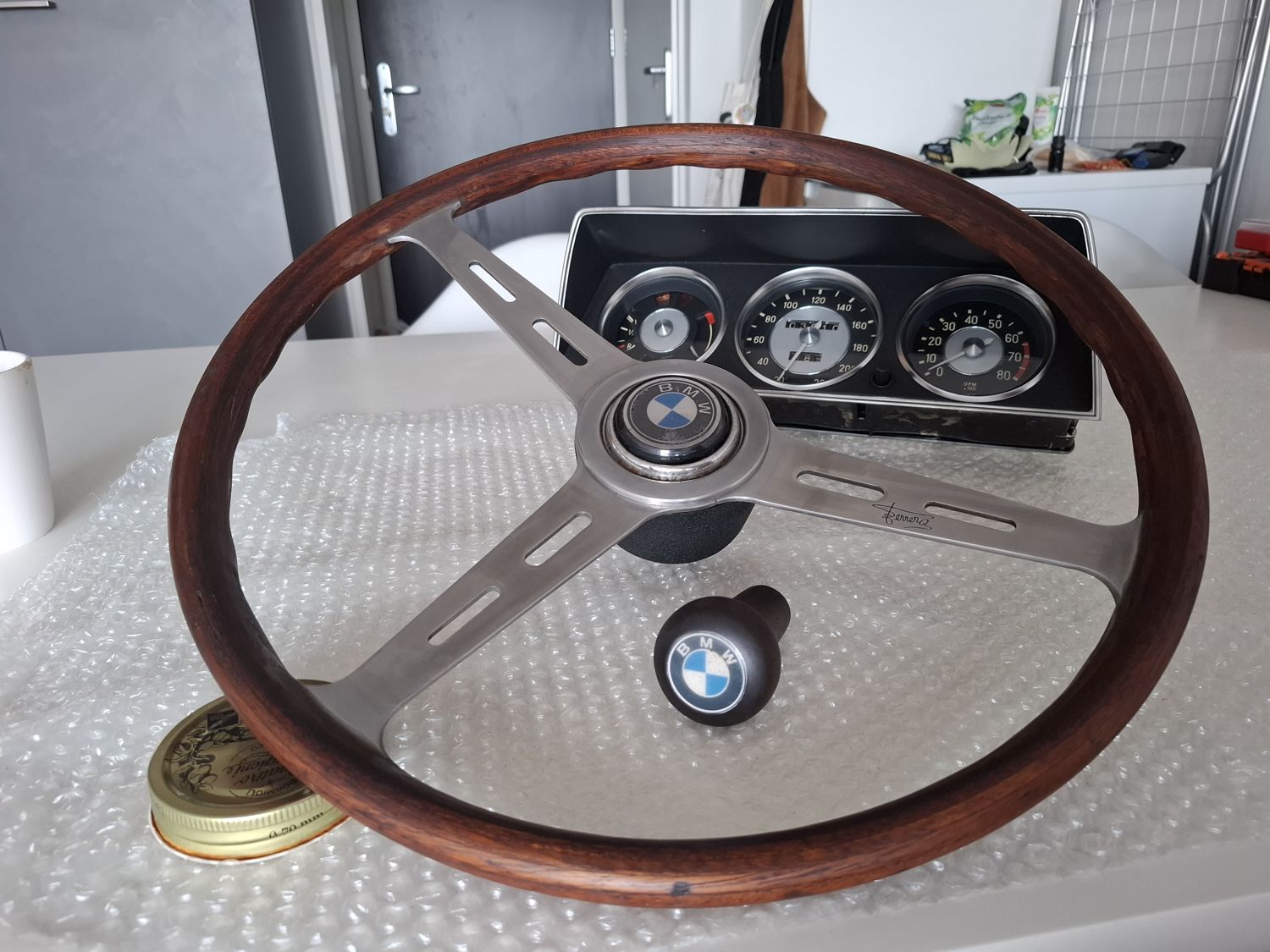 Together with the restored cluster and gear knob