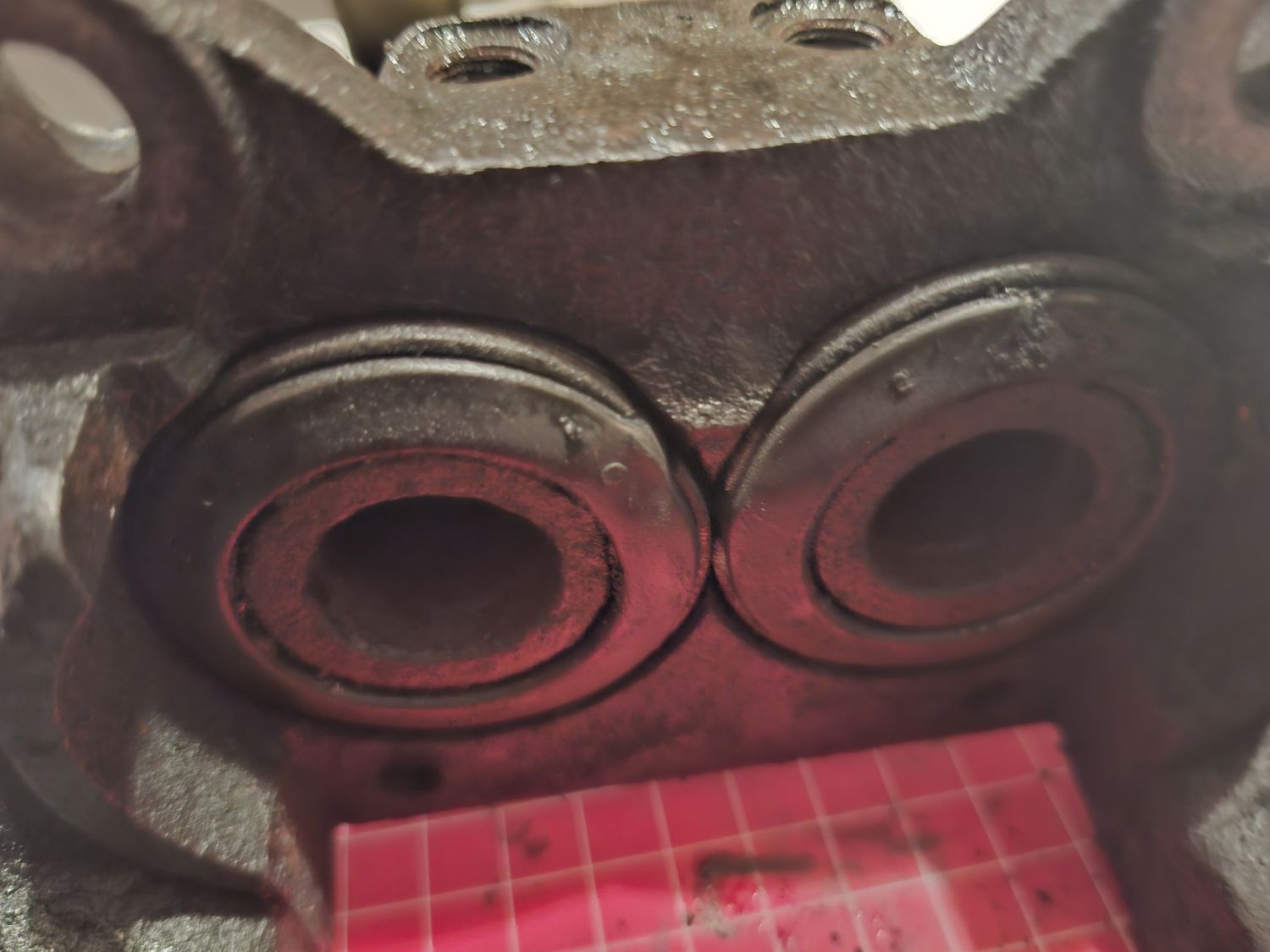 The old calipers: corroded bores