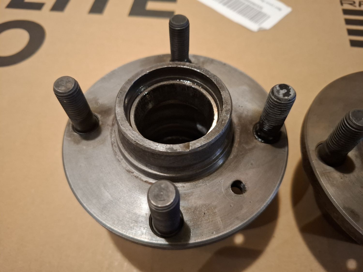 The hub with its original studs