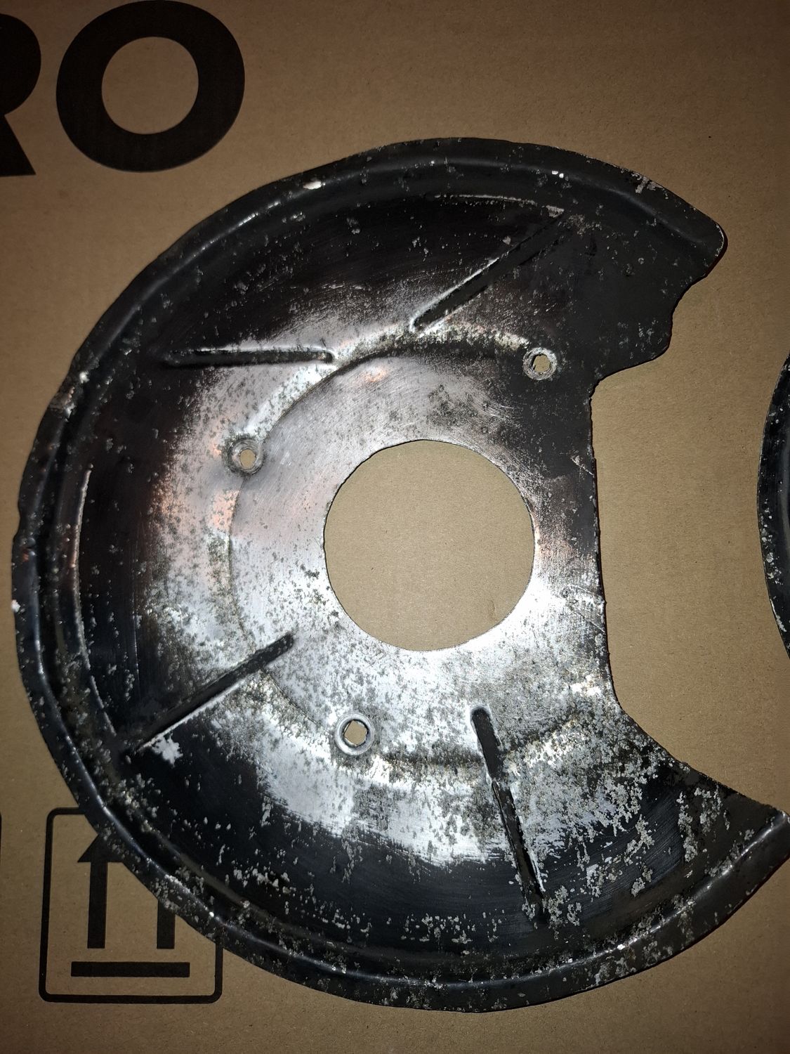 The aluminium shields before stripping