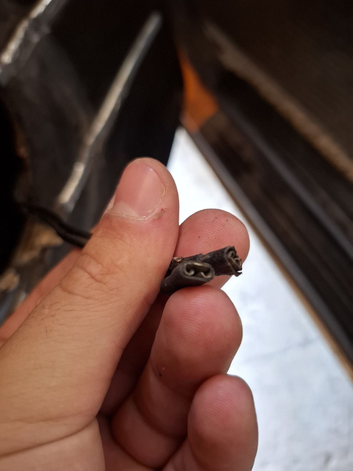 Old cable and connector