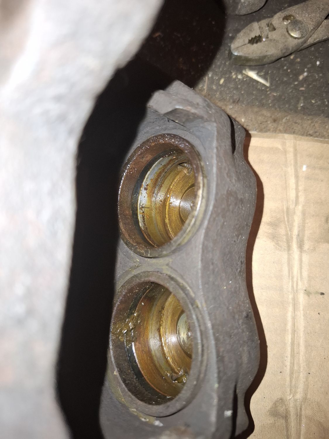 One of the old calipers opened up, 8 September