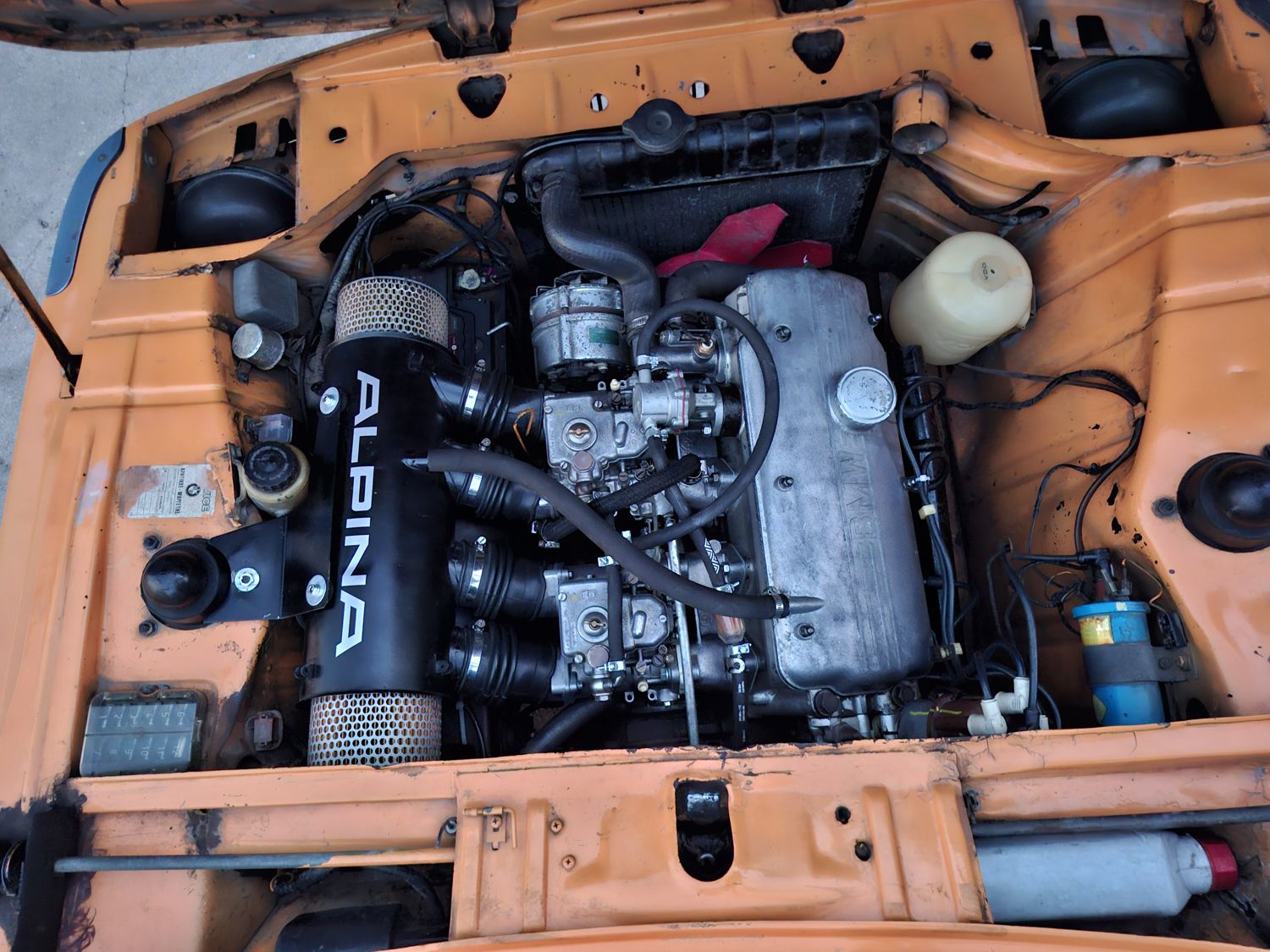 Before: the engine bay on 6 September